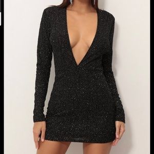 New Years Black Sparkle Dress